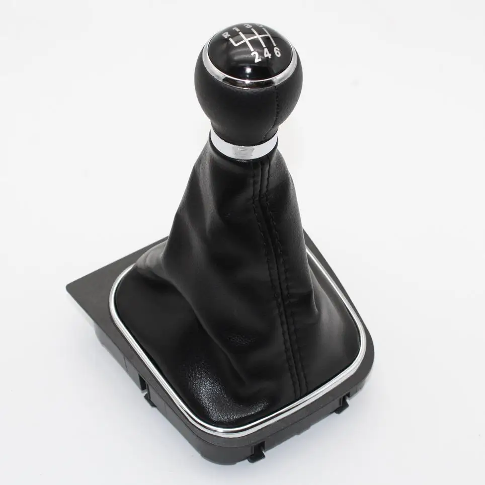 For VW EOS 2009 2010 2011 2012 2013 Car-Stying 6 Speed Car Stick Gear Shift Knob With Leather Boot
