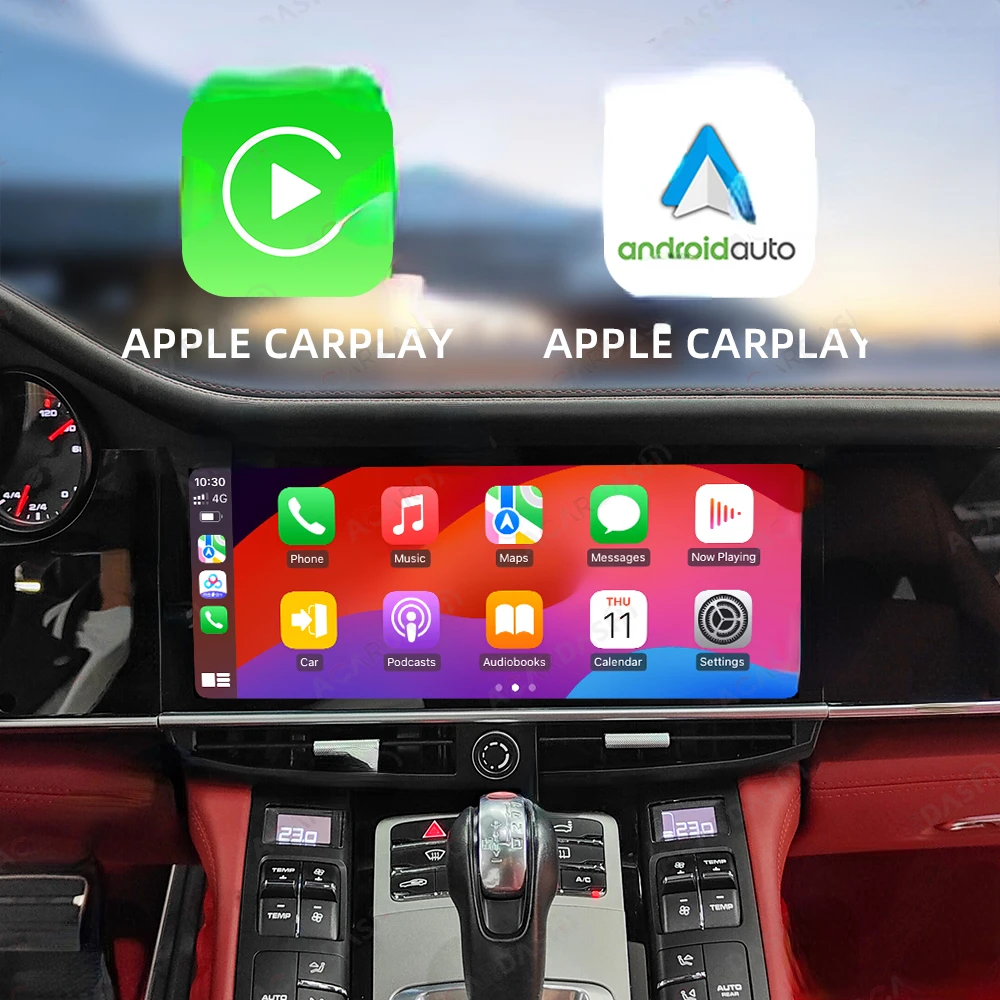 Acardash Pentium seluler mobil 12.3 inci 4 Porsche Panamera 2010-2016 sistem pemosisian Global navigasi dengan carplay dan Android