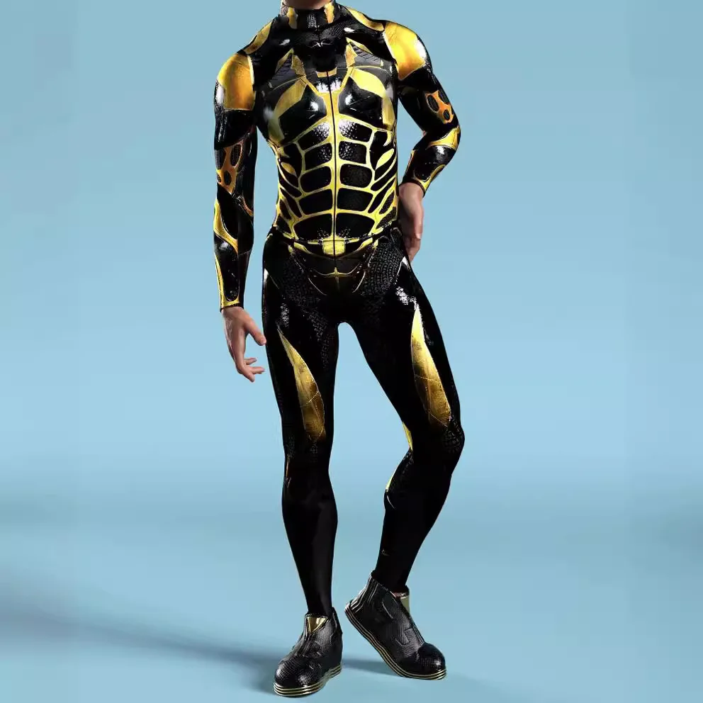 Männer Bodysuit Cosplay 3D Steampunk Rüstung Overall Zentai Overall Cyberpunk Halloween Karneval Cosplay Kostüm Stram pler Jungen