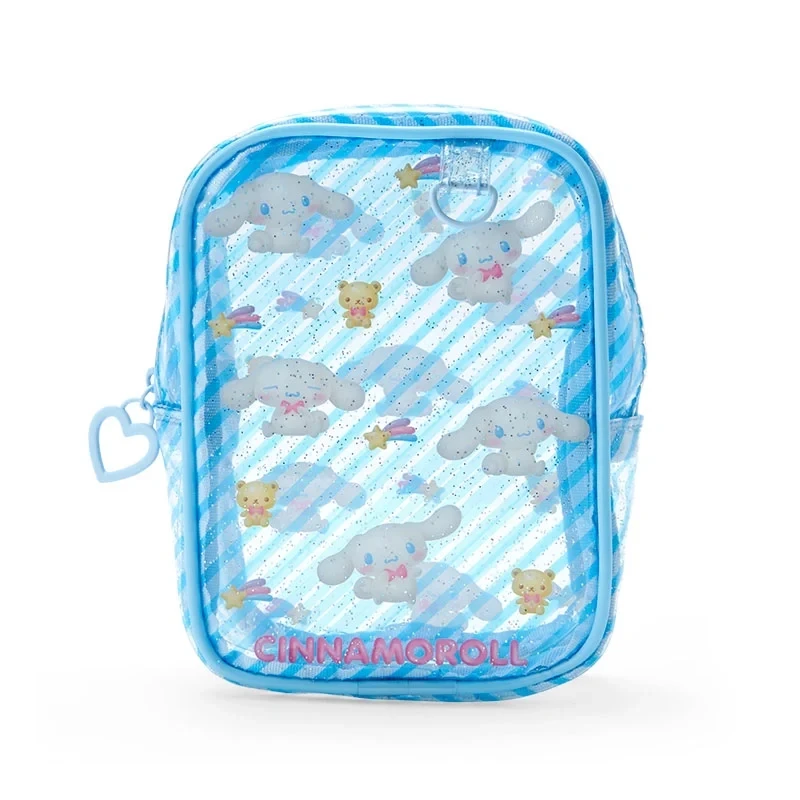 Sanrio Hello Kitty Melody Cosmetic Bag Cartoon Washbag Lady PVC Waterproof Transparent Pen Bags Student Stationery Storage Pouch
