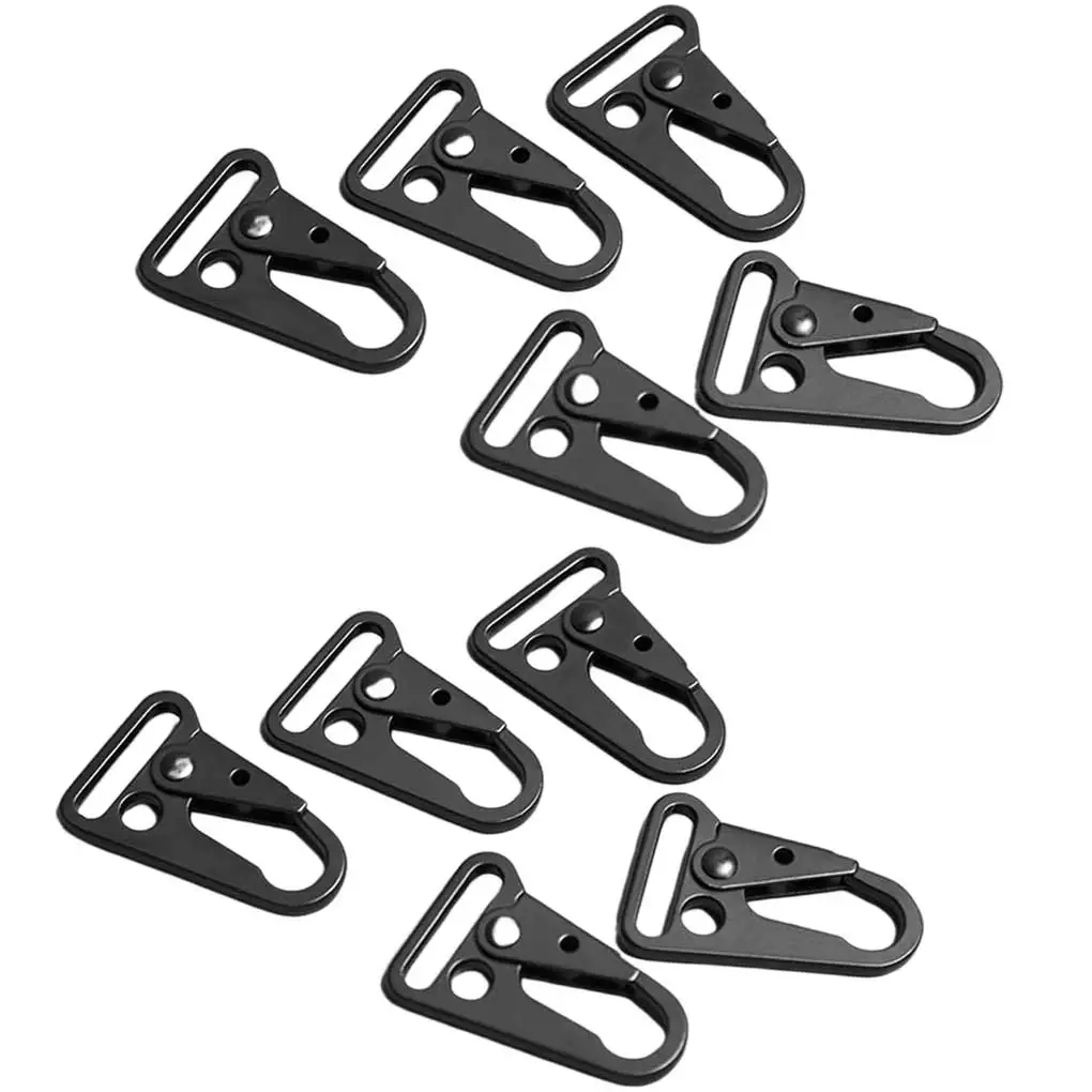 10 Pieces Olecranon Metal Hook Outdoor Gear Carabiner Webbing Snap