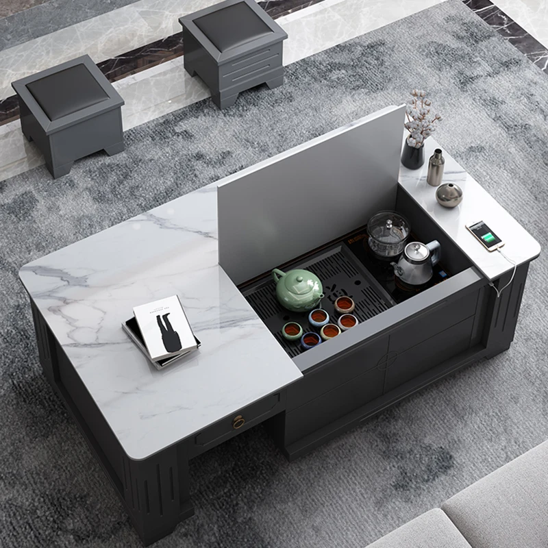 

Lifting Kung Fu tea table Tea table with kettle Household integrated rock slab tea table