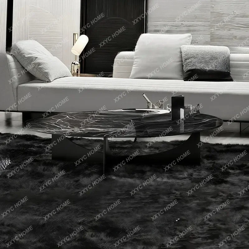 Natural marble coffee table living room home high-end light luxury coffee tableTJ