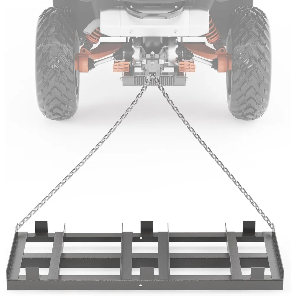 6피트 헤비듀티 드래그 해로우 (ATV, 트랙터, UTV용) - 체인 링크가 있는 드라이브웨이 그레이더, 조경 작업용 견인식