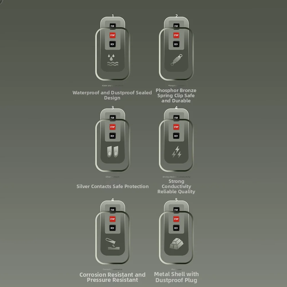Bs-315 3P 500V 2.2KW Metal Push Button Switch Reverse Forward Stop For Industrial Electrical Equipment Control For Test Tool