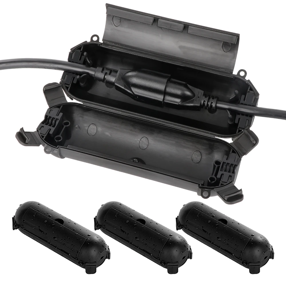 

4 шт., защищенная от атмосферных воздействий крышка удлинителя, защитное уплотнение, открытый IP44, водонепроницаемая соединительная коробка для праздничных огней, светодиодная лента