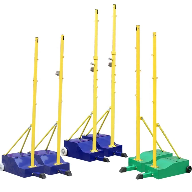 

Multi-Functional Portable Adjustable Height Tennis Badminton Volleyball Net Post Stand for School