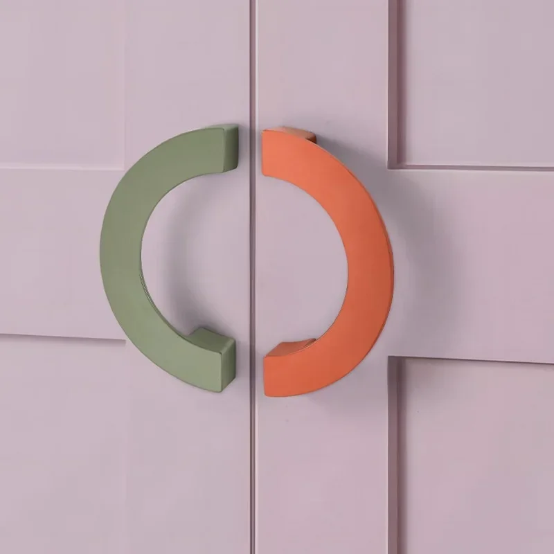 Tiradores de gabinete para niños estilo crema más sencillos, tiradores de aleación de Zinc sin bordes afilados, bonitos y coloridos perillas de cajón para armario de niños