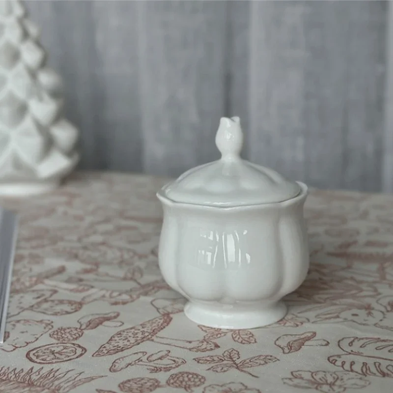 English Afternoon Tea Kettle Pure White Bone China Coffee Maker Ceramic Teapot Milk Jug Sugar Bowl Home Bar Decoration Drinkware