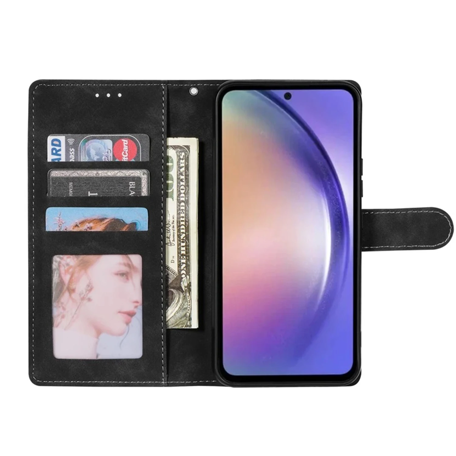 Leather Case Wallet Card Slot Magnetic Flip For Samsung Galaxy S25 Edge S24 Ultra S23 Plus S22 S21 FE S20 FE Note 20 10 Lite 9