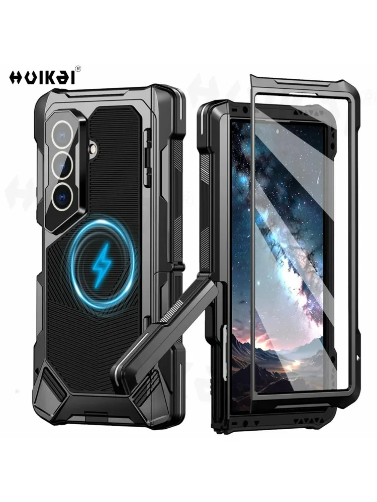 Für Samsung Galaxy Z Fold 8 Ultra Hülle Metall-Bumper Premium Robuste Stoßfeste Schutzhülle mit Displayschutz Robuste Abdeckung