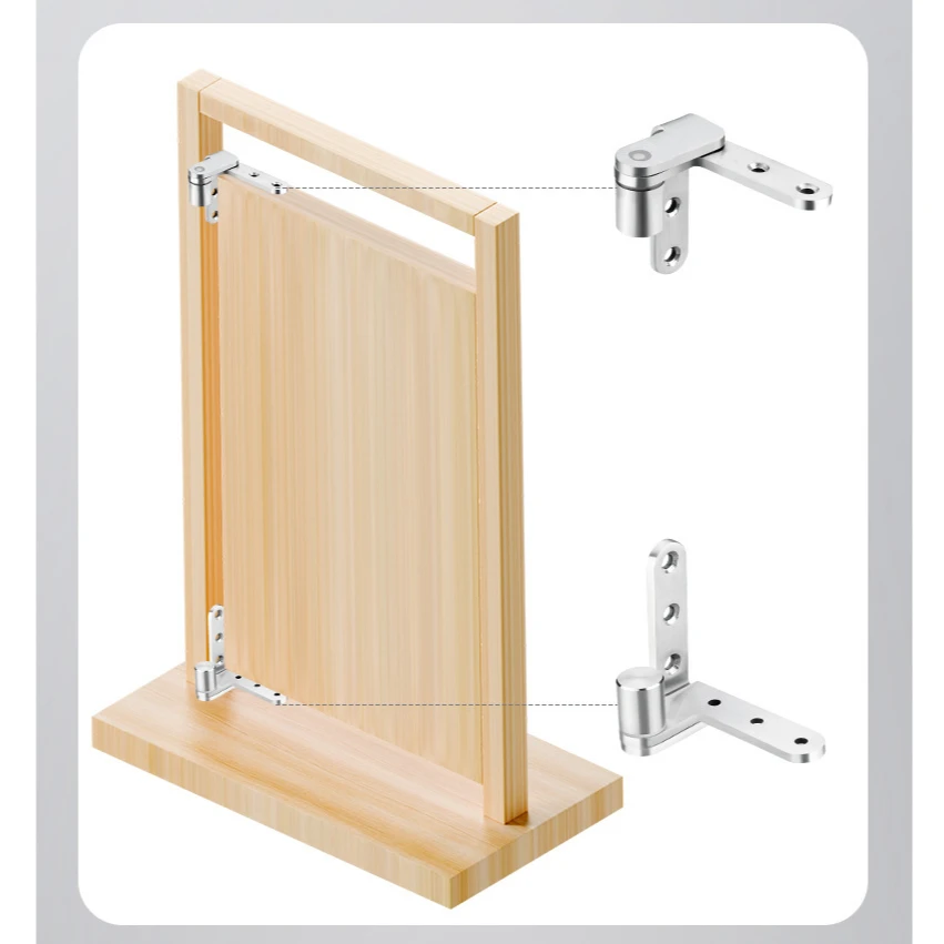 2pcs/pair Stainless Steel Heaven Earth Pivot Invisible Door Hinge Indoor  Wooden Cabinet Load-Bearing Hinge Upper Lower Ppivot