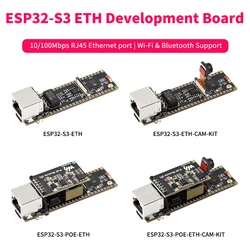 ESP32-S3 ETH Development Board 240MHz Dual Core Processor RJ45 Ethernet Port Wi-Fi & Bluetooth Camera PoE Function Optional