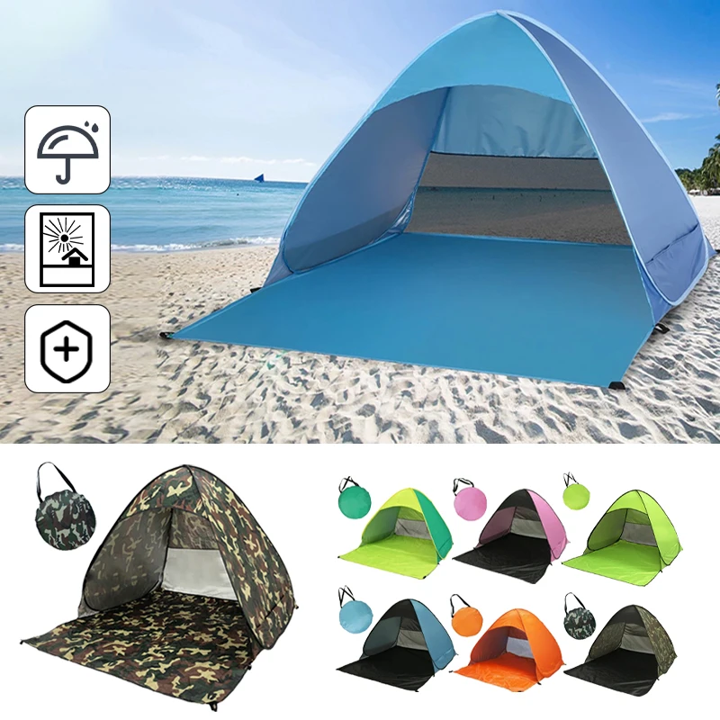 Automatic Pop Up Tents Sun Shelters Beach Tent UV Sun Shelter Lightweight Beach Sun Shade Beach Tents For Outdoor Hiking Travel