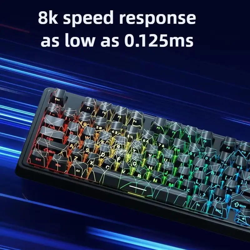 

2025 New Ajazz Ak980 Max Gaming Keyboard Wired 8khz Polling Rate Numberpad Hot Swappable Custom Magnetic Switch For Gamers Gift