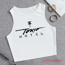 Strretwear Tokio Hotel T-shirt Crop Top Vest T Shirt Tank Top Fashion Women Cropped Graphic Tshirt Vintage Tees Shirts