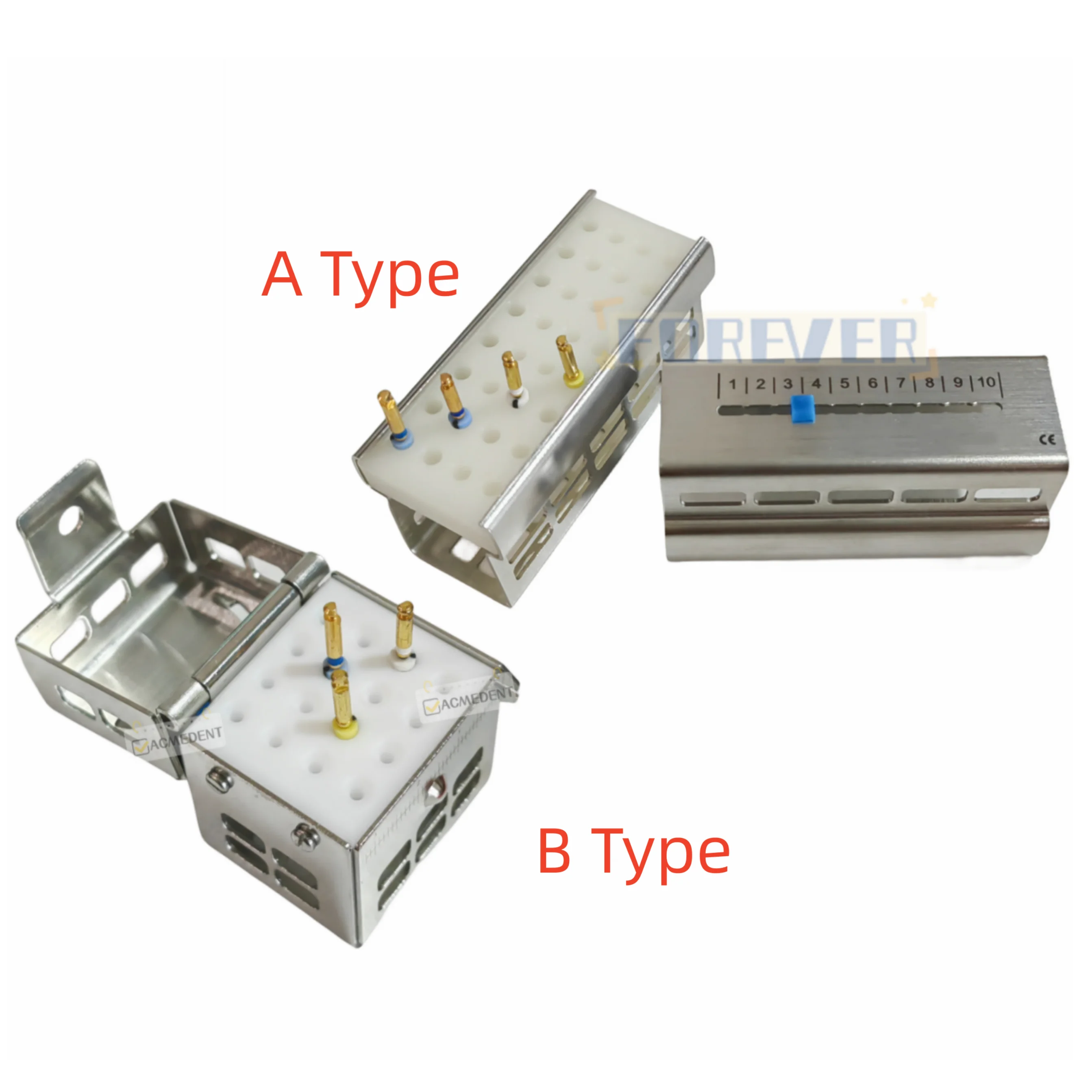 Dental Endodontic Files Holder Stand Disinfection Box Sterile File Count Meaure Length Block Holders