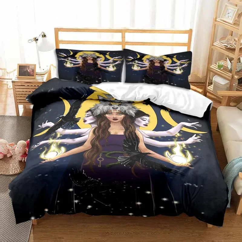 

Hecate Greek Goddess Printed Bedding Set Soft Duvet Cover Set Adult Kid Bedroom Single Double King Size Bedspread Exquisite Gift