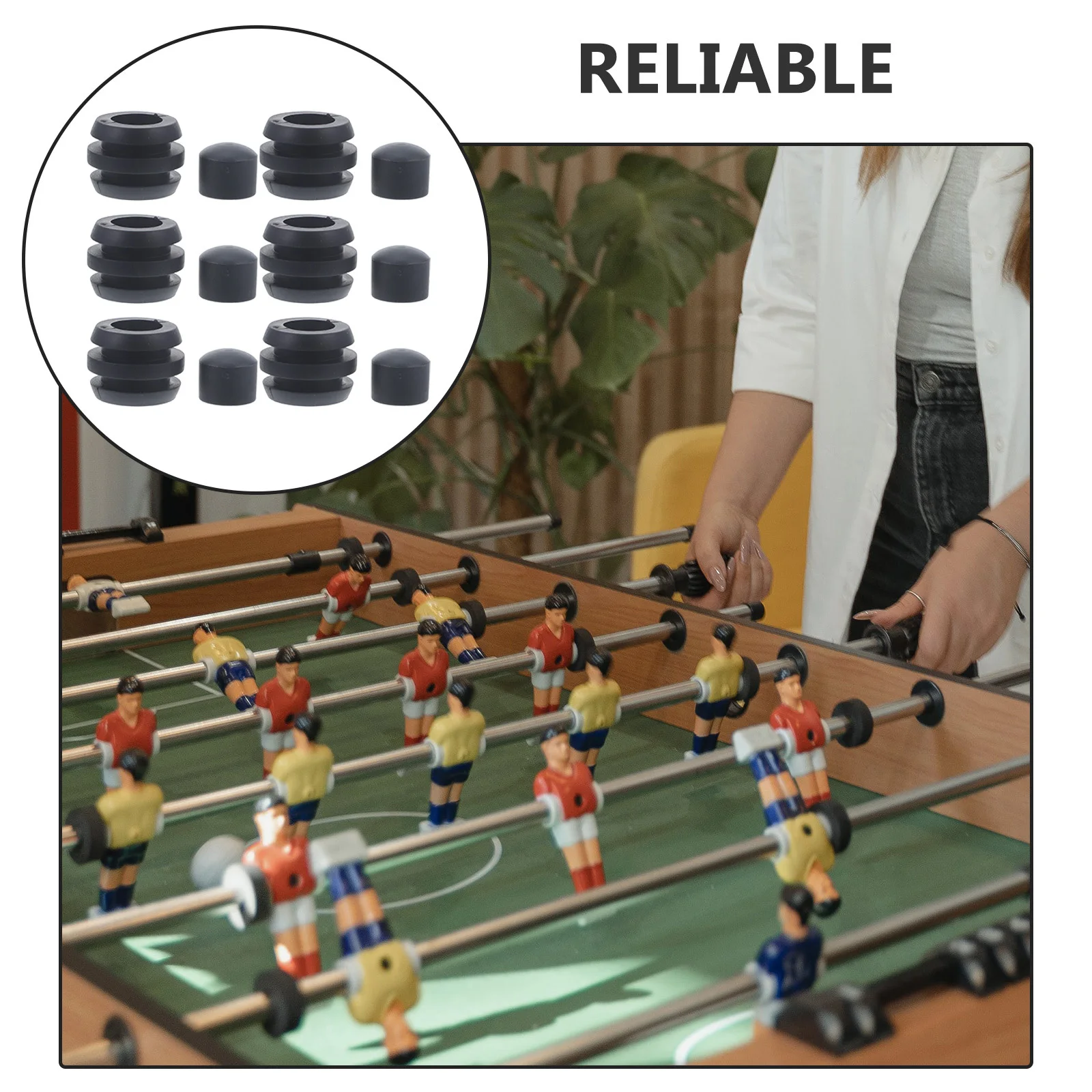 

1 set 1 Set Tabletop Football Bearings Foosball Bushings Rod Caps Replacement Parts For Table Football Machine Durable Smooth