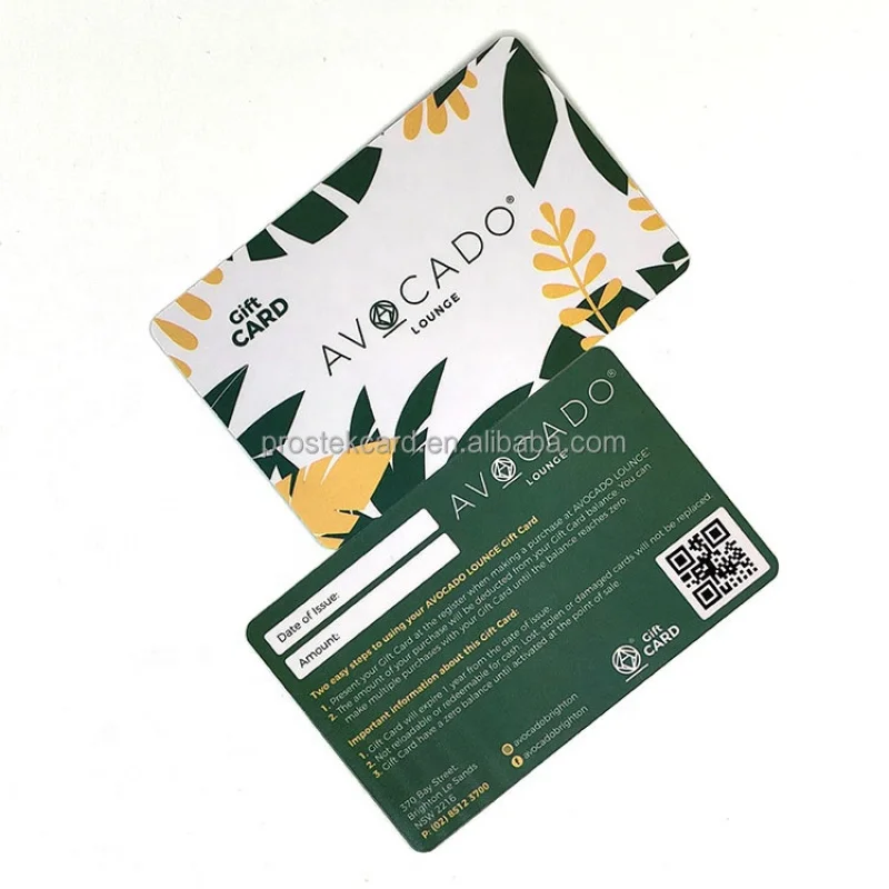 Custom High quality Design Printing Pvc Plastic Personalized Loyalty Discount Voucher Card Gift Card