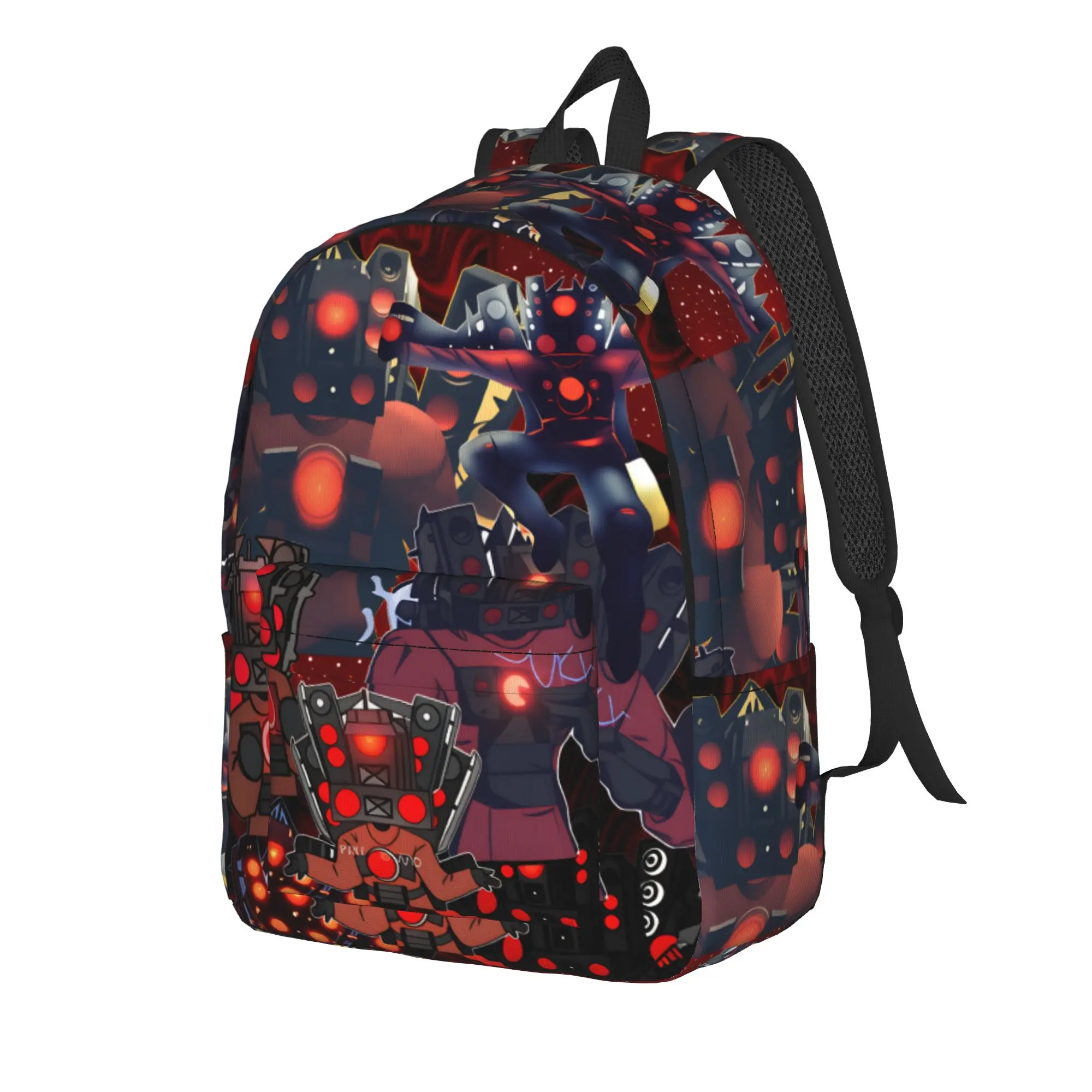 Titan Tv Man Of Multiverses Skibidi Toilet Backpack  Women Men Polyester Workout Backpacks Durable Stylish School Bags Rucksack