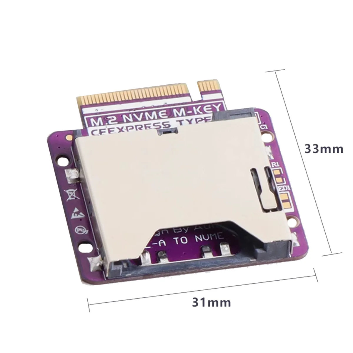 CFExpress Type-A Memory Card to M2 NVME M Key Adapter Card Supports PCIe3.0 4.0 Card Holder