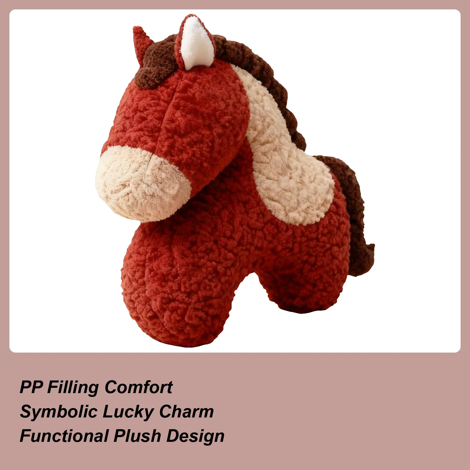 

2026 чучело лошади, обнимающая милая кукла, мягкие лошади, животные для китайского рождественского праздника, дома, детской комнаты, вечеринки