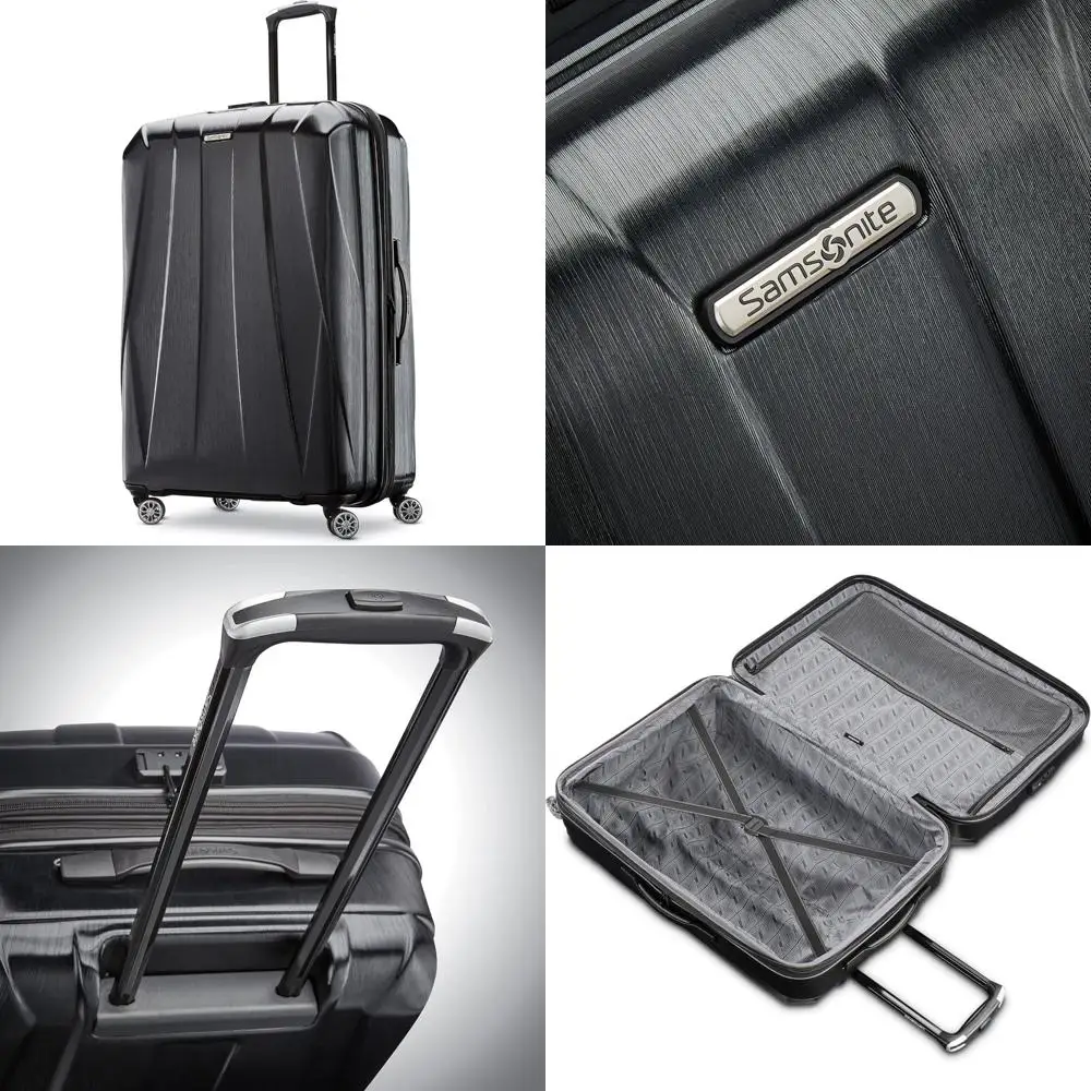 

Expandable Hardside Spinner Luggage, Large 28-Inch, Black, Travel Suitcase with Expandable Feature and Smooth Wheels