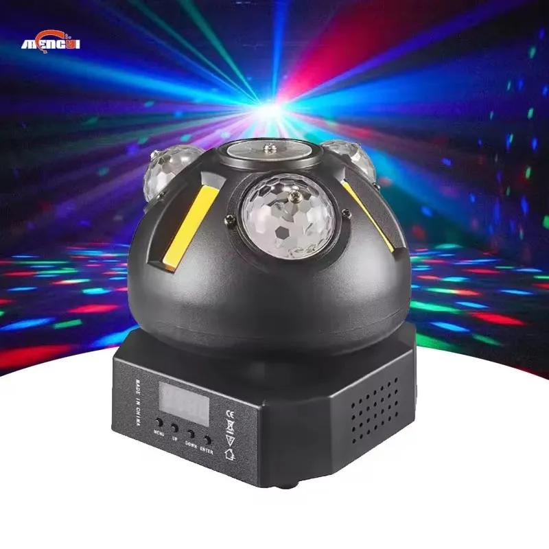 

New Mini 60W Small Planet 3In1 Magic Ball Moving Head Light Red Green Laser Strobe With Remote Control for Disco Party Dj Lights
