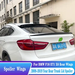 Car Rear Roof Spoiler For BMW F16 X6 2016-2019 Trunk Lid Spoiler Wings ABS Plastic Black Tuning Exterior BodyKit Accessories