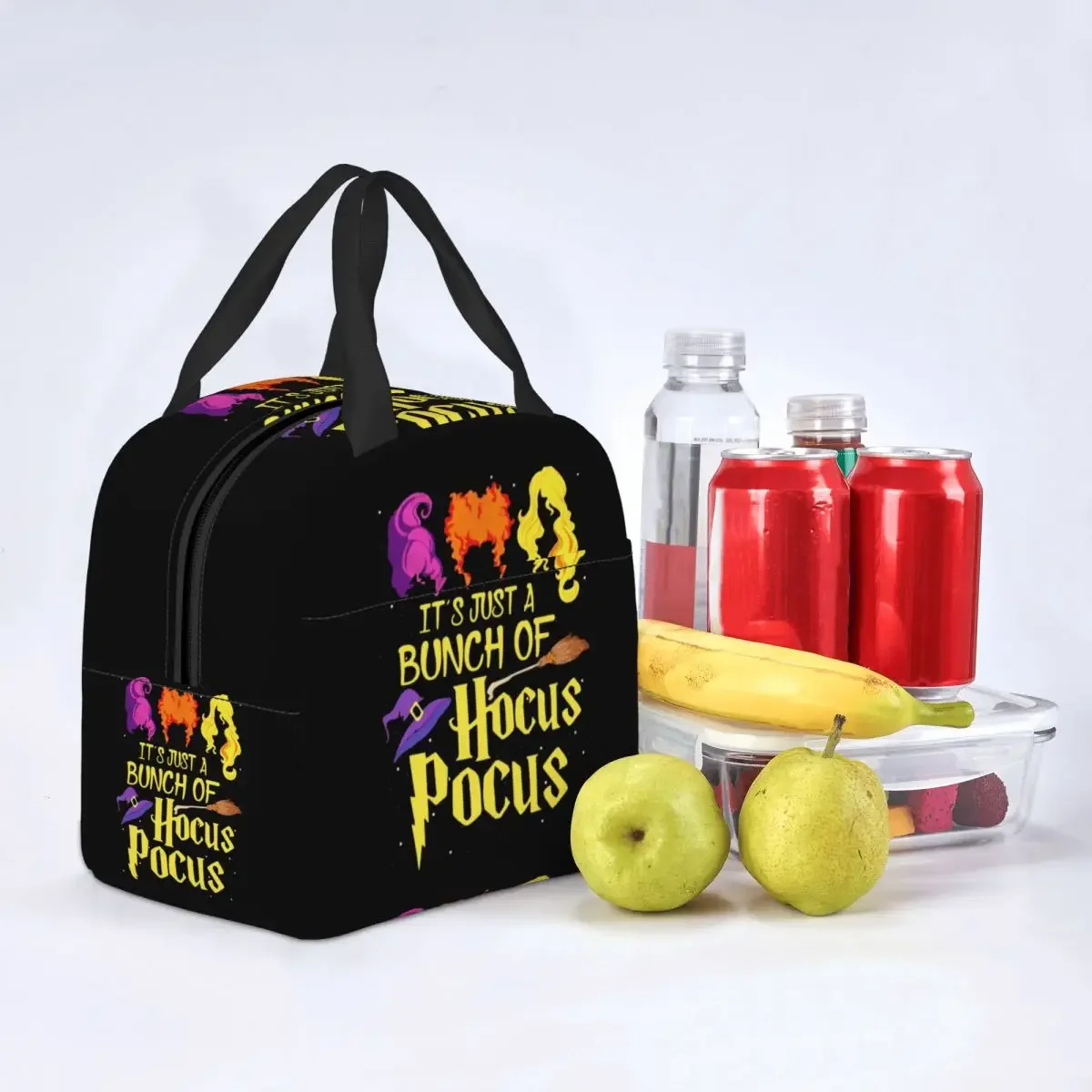 Pocus Hocus Halloween Quotes Lunch Bag Thermal Cooler Insulated Lunch Box for Women Children Work Picnic Food Tote Container