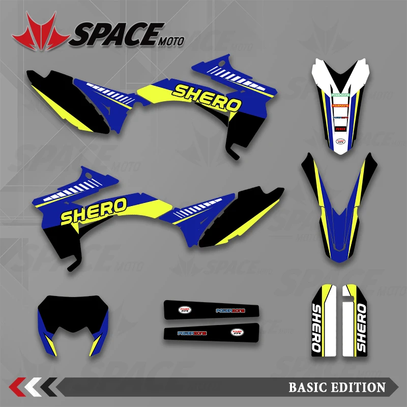 

SPACE MOTO For 12-16 SHERCO SE250 300 Graphics Background Decals Stickers Motorcycle