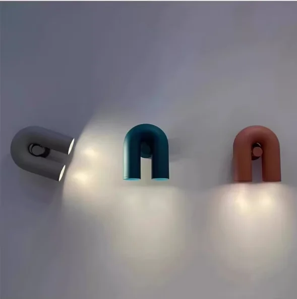 Nordic U Shaped Can Rotate Led Wall Light Living Room Dining Room Corridor Stair Aisle Bedroom Study Children's Room Wall Sconce