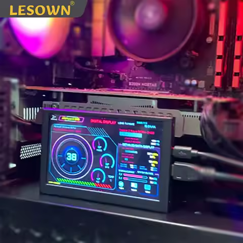 LESOWN mini Monitor 5 inch HDMI USB Powered 800x480 IPS LCD Little Screen Display Aida64 for PC Case Temperature Monitoring
