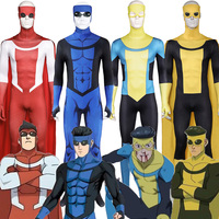 ATOM EVE Mark Grayson Cosplay Jumpsuit Mask Cloak Costume Cartoon Invincible Men Roleplay Outfits Halloween Carnival Party Suit