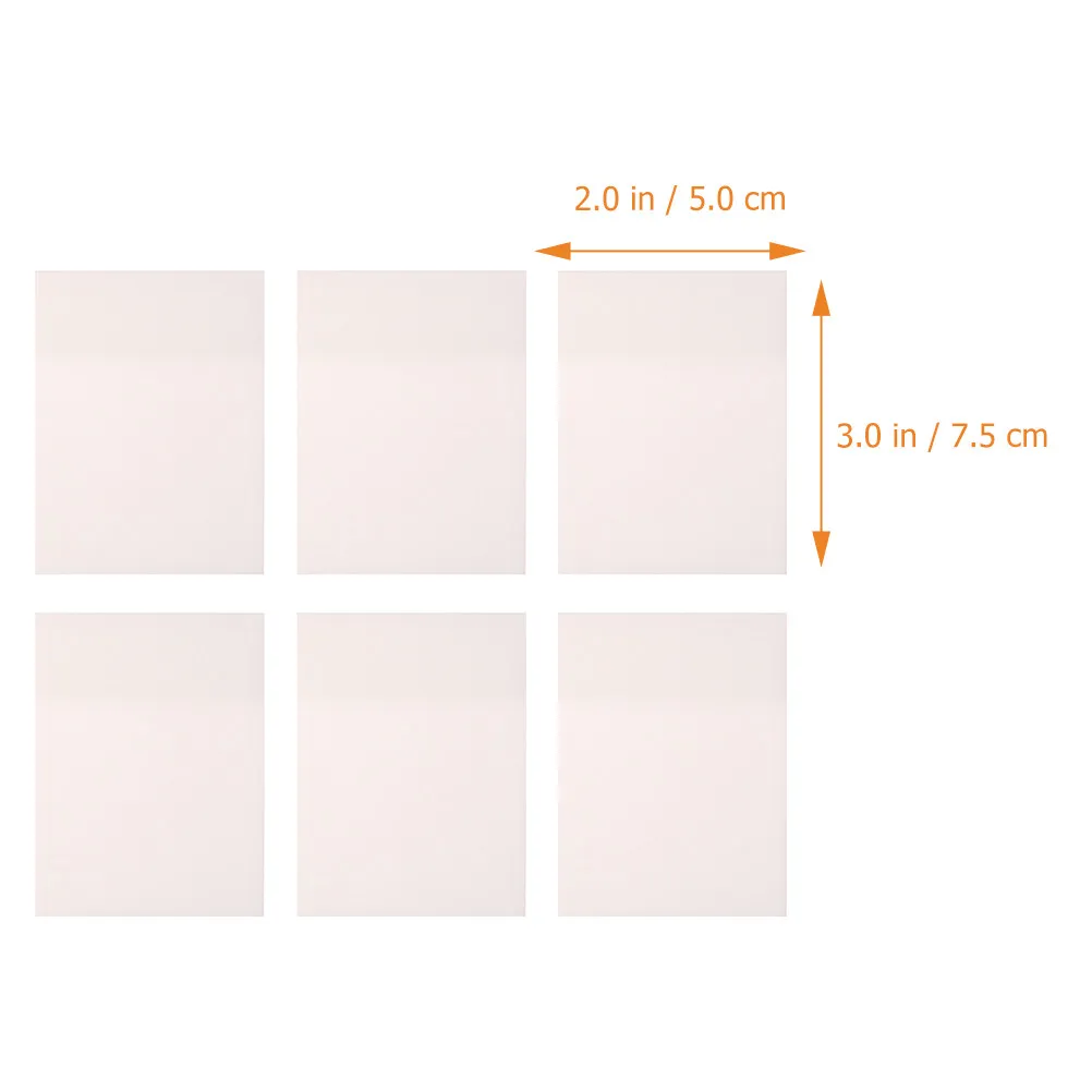 6Pcs Pet Waterproof Clear Memo Pads Smooth Writing Reusable for Office School DIY Crafts Transparent Planner Memo