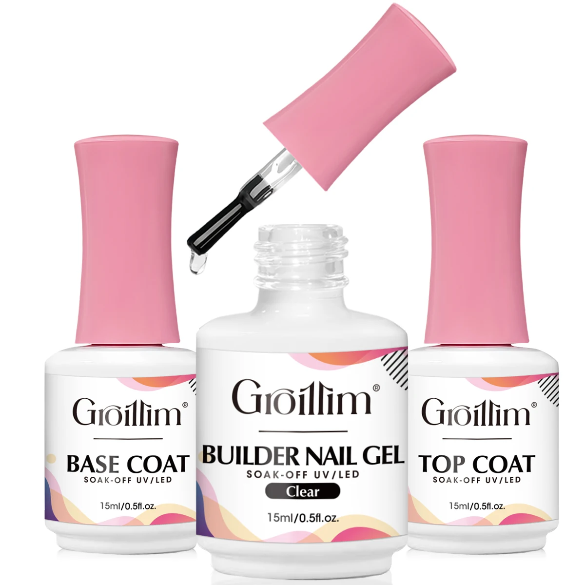 

Набор из 3 предметов: 150 г кремового геля для наращивания ногтей (база + топ + строительный гель). Съемный LED-гель для наращивания ногтей большой емкости