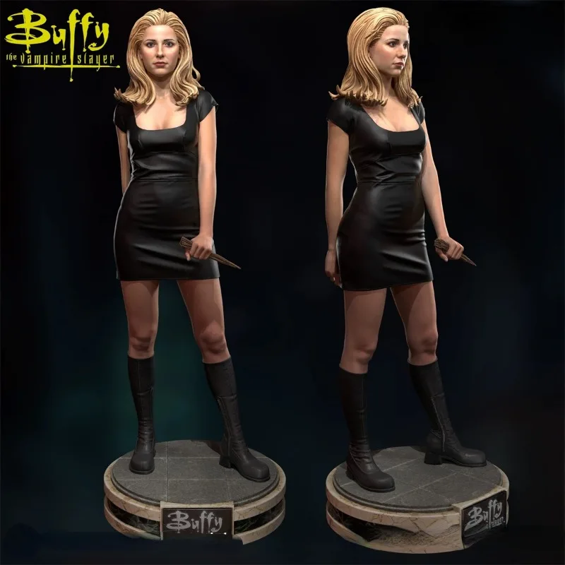 Figura de resina a escala 1/24, Kit de modelos ensamblados, escultura fantástica en miniatura de Buffy the Vampire Slayer sin montar y sin pintar