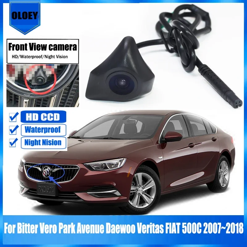 

Car Front View Camera For Bitter Vero Park Avenue Daewoo Veritas FIAT 500C 2007 2008 ~ 2018 CCD Night Vision Forward Logo Camera