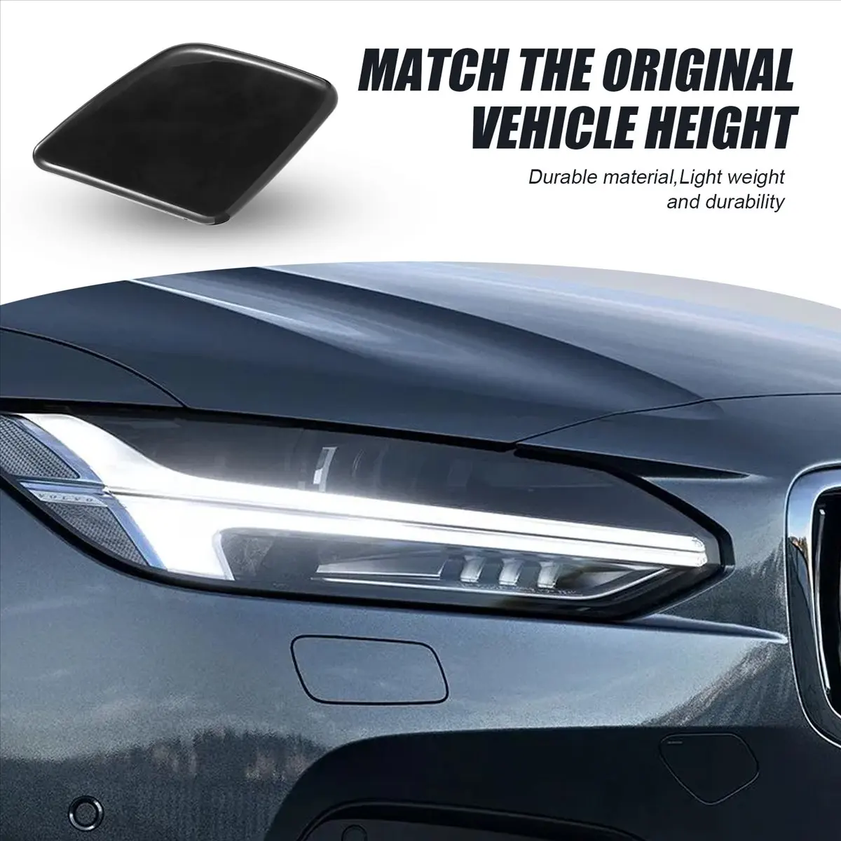 Super Sale Pair L+R Side Headlight Bumper Washer Cap Jet Cover for Volvo XC90 2007-2014 - view 6