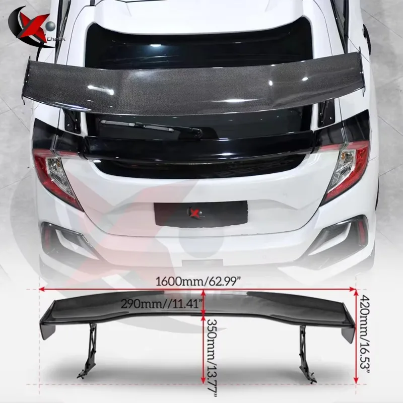 For 2016-2021 Honda Civic FK4 FK7 FK8 Type R 5 Door Spoilers Wings Carbon Fiber Rear Boot Spoiler Exterior Parts Aerodynamic - zdjęcie 1