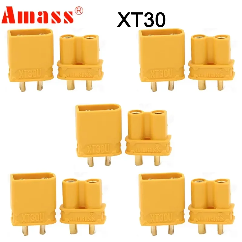 5 пар разъемов Amass: XT90S, XT90, XT60, XT60H, XT30, MR30, MR60, MT30, MT60, XT60I, XT60W, XT60PW, XT30PW, T-образные разъемы, XT150, AS150, EC5