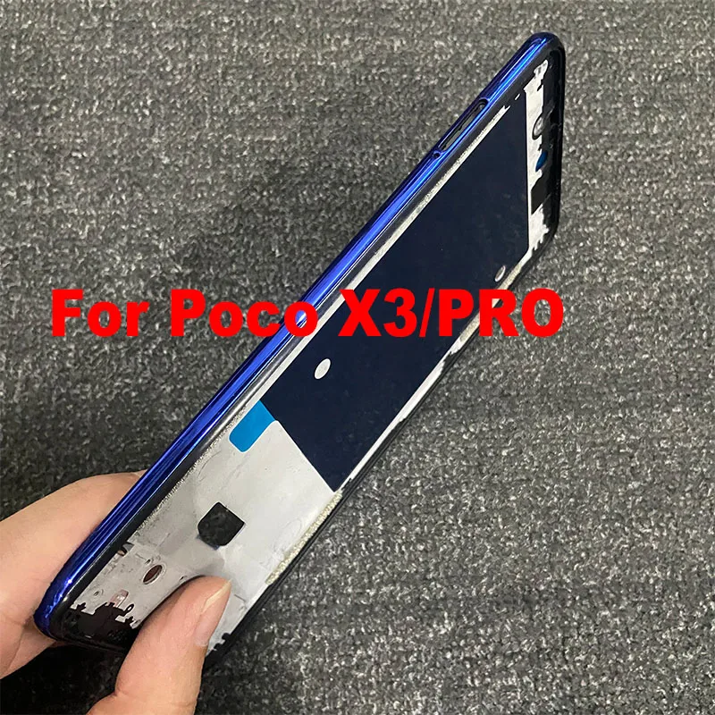 New For Xiaomi Poco X3 PRO NFC Middle Frame Front Bezel Housing Case Back Mid Plate Replacement