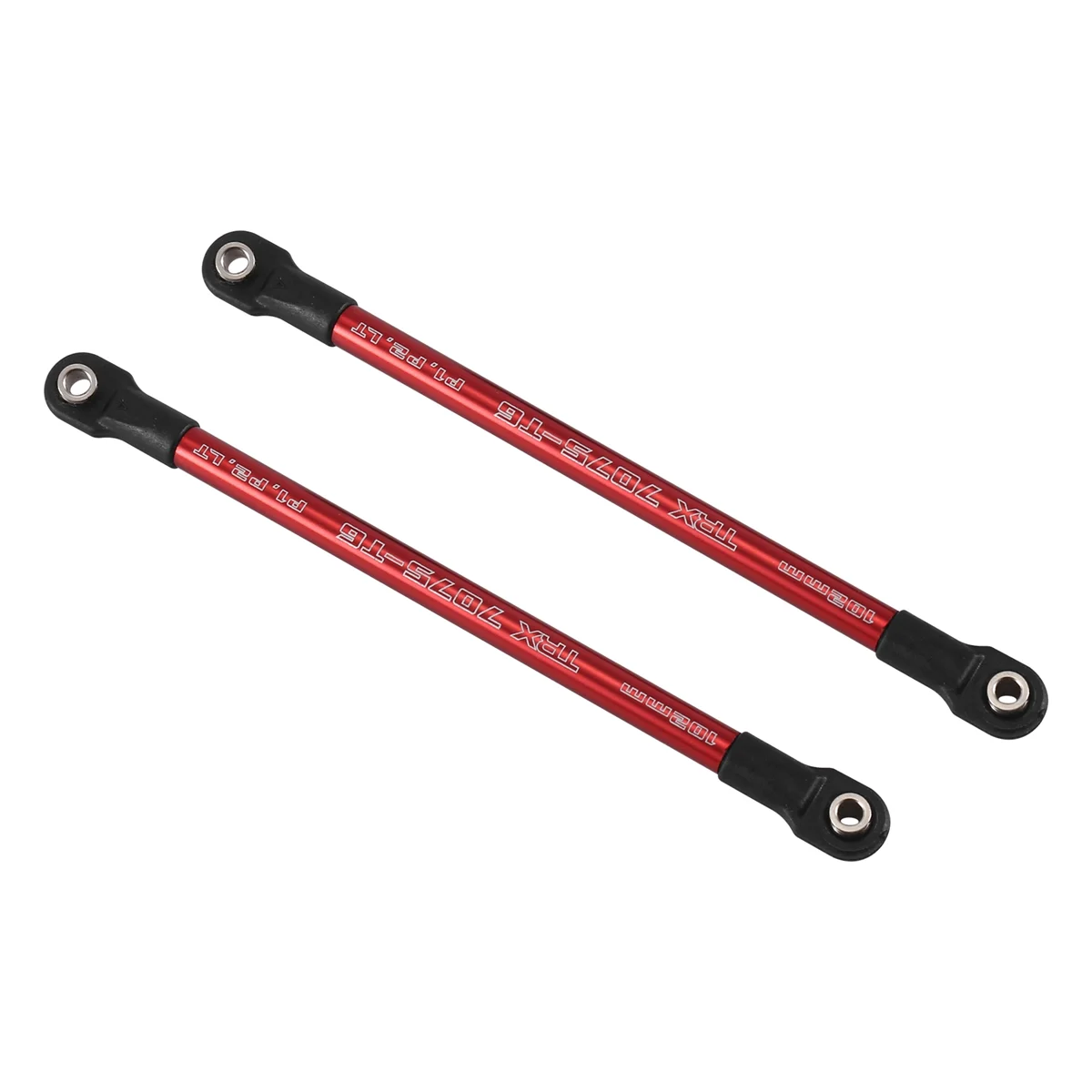 2Pcs อลูมิเนียม Pushrod Link Rod 5318X 5318 สีแดง-Anodized สําหรับ 1/10 Traxxas E-Revo Summit Revo RC รถอะไหล่อัพเกรด