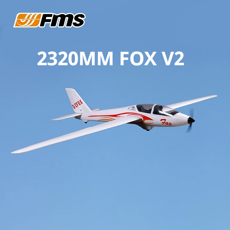 FMS 2320mm Super Large Wingspan FOX V2 Glider Model Aircraft Electric Remote Control Aircraft Fixed Wing Foam Aircraft Remote