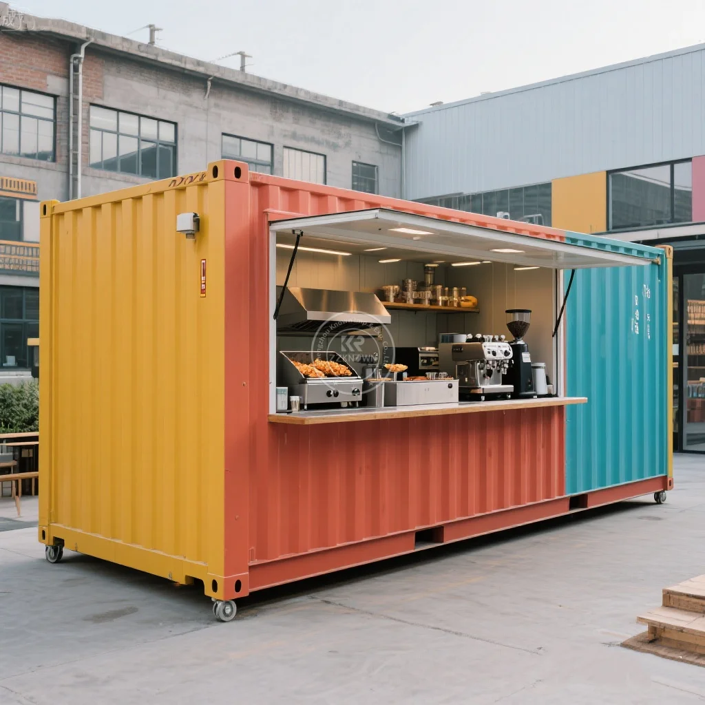 

High Quality Customized Container Bar Mobile Fast Food Coffee Kiosk Snack Pizza Shop Prefabricated Food Vending Container Bar