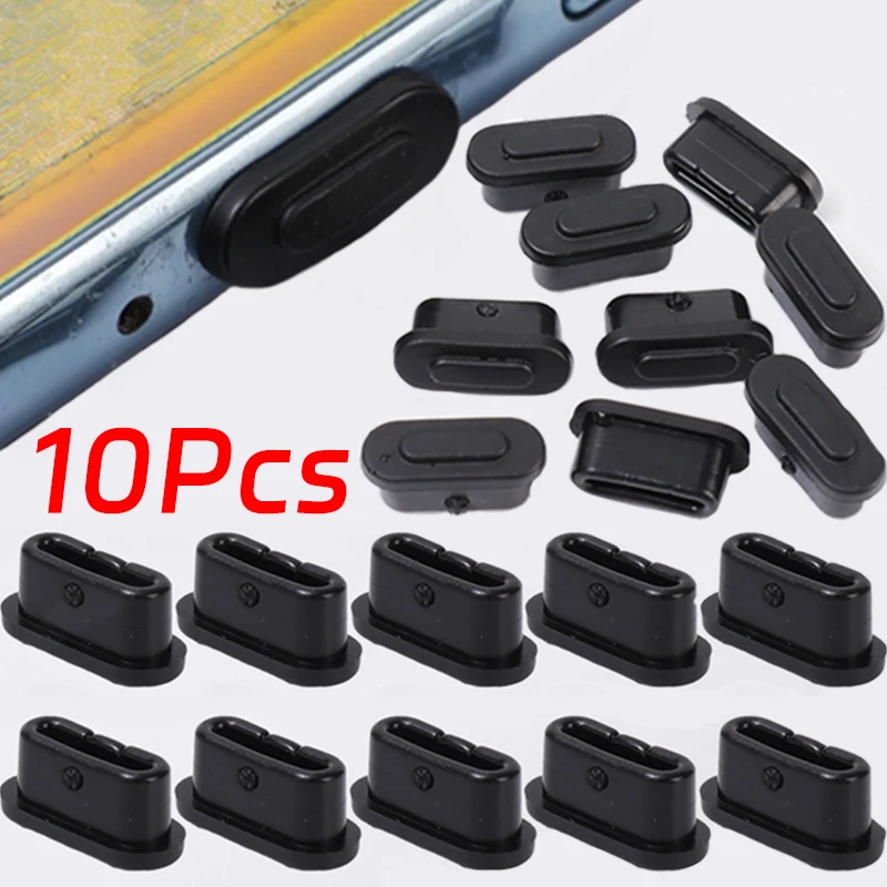 10-1Pcs Type-C Dust Plugs USB Charging Port Protector Plastic Cover for Samsung Huawei Xiaomi Type-C Smart Phone Accessories