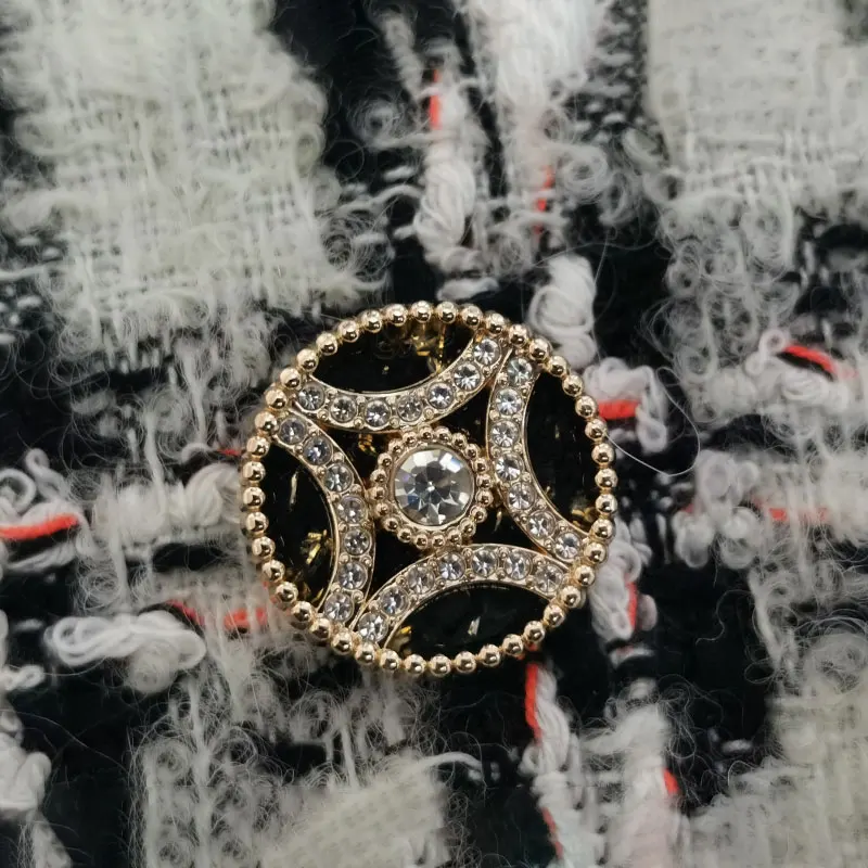6 stücke 18/22mm Runde Metall Strass Knöpfe Für Kleidung Mantel Windjacke Pullover DIY Nähen Zubehör Nähen Taste DIY Neue – Detail 6