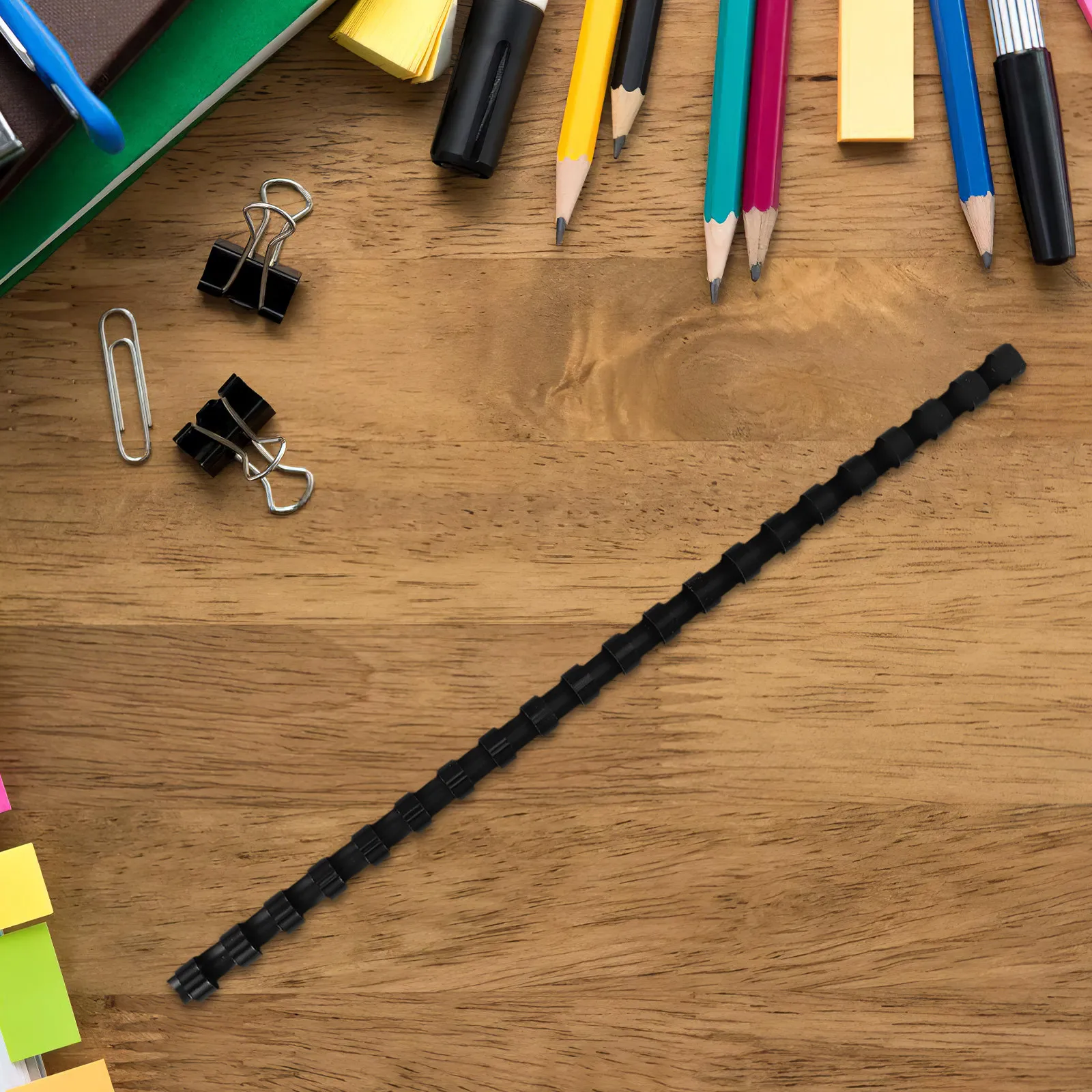100pcs-black-spiral-binding-spines-039-inch-21-ring-plastic-coils-for-a4-document-binding-notebook-making-craft-supplies
