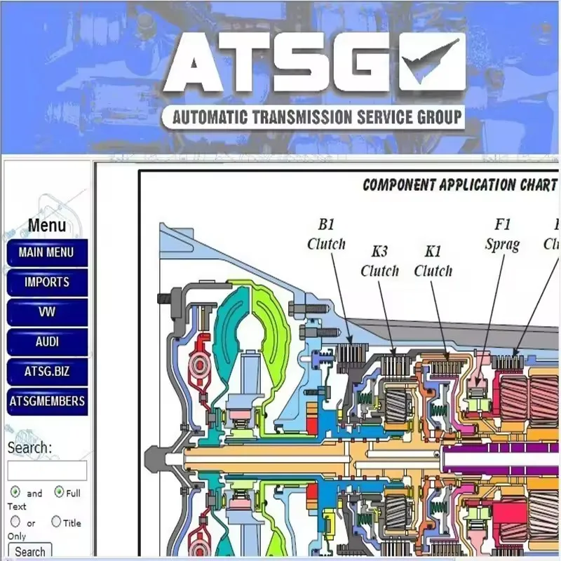تركيب مجاني برنامج إصلاح السيارات ATSG 2017 (معلومات إصلاح مجموعة خدمة النقل الأوتوماتيكي)